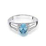 Inel Aur 14K cu Topaz 0.50 ct - Imagine 6