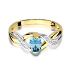 Inel Aur 14K cu Topaz 0.50 ct - Imagine 2