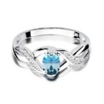 Inel Aur 14K cu Topaz 0.50 ct - Imagine 7