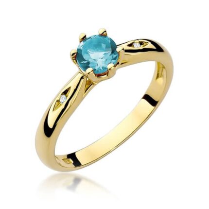 Inel Aur 14K cu Topaz 0.50 ct