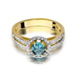 Inel Aur 14K cu Topaz 0.50 ct - Imagine 2