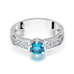 Inel Aur 14K cu Topaz 0.50 ct - Imagine 6