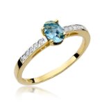 Inel Aur 14K cu Topaz 0.50 ct