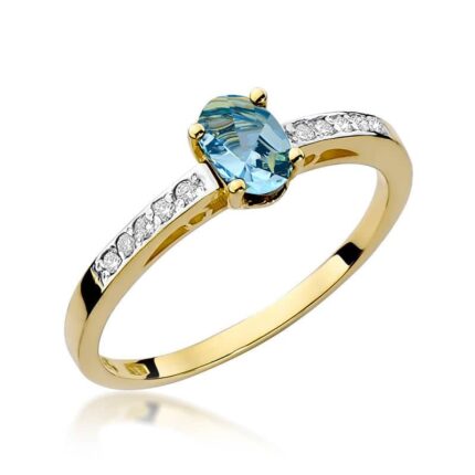Inel Aur 14K cu Topaz 0.50 ct