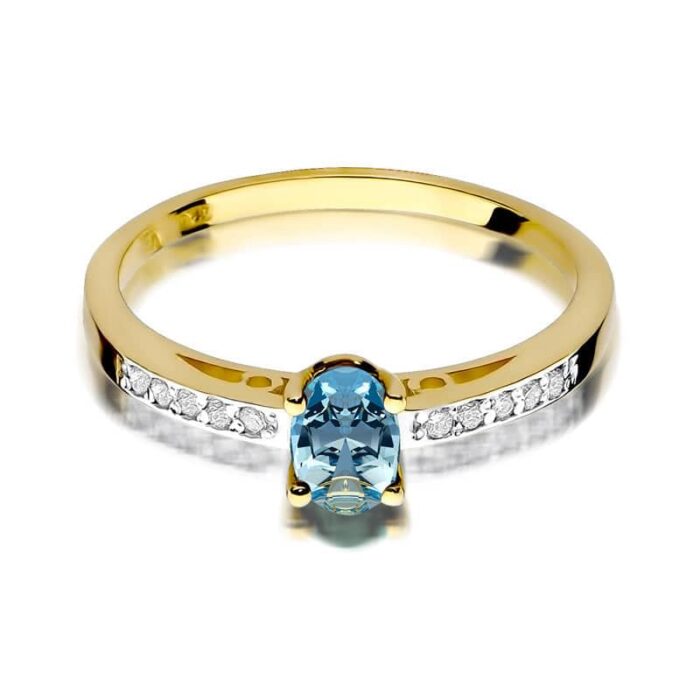 Inel Aur 14K cu Topaz 0.50 ct - Imagine 2