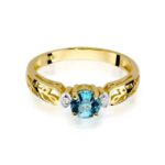 Inel Aur 14K cu Topaz 0.50ct - Imagine 2