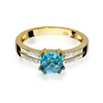 Inel Aur 14K cu Topaz 1.10 ct - Imagine 2