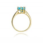 Inel Aur 14K cu Topaz 1.20 ct - Imagine 3