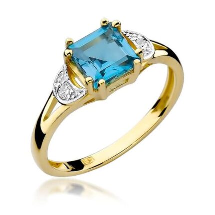 Inel Aur 14K cu Topaz 1.40 ct