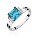 Inel Aur 14K cu Topaz 1.40 ct si Diamante 0.03 ct - Imagine 6