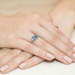 Inel Aur 14K cu Topaz 1.70 ct si Diamante 0.04 ct - Imagine 4