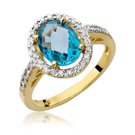 Inel Aur 14K cu Topaz 1.70 ct