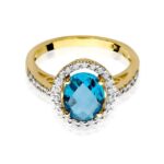 Inel Aur 14K cu Topaz 1.70 ct - Imagine 2