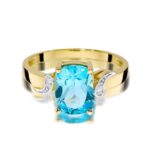 Inel Aur 14K cu Topaz 2.40 ct - Imagine 2
