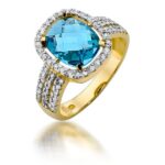 Inel Aur 14k cu Topaz 3.00 ct