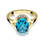 Inel Aur 14k cu Topaz 3.00 ct - Imagine 2
