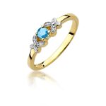 Inel Aur 14K cu Topaz Albastru 0.15 ct
