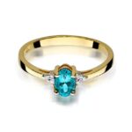 Inel Aur 14K cu Topaz Albastru 0.50 ct - Imagine 2