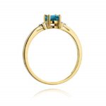 Inel Aur 14K cu Topaz Albastru 0.50 ct - Imagine 3