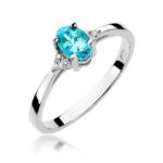 Inel Aur 14K cu Topaz Albastru 0.50 ct - Imagine 5