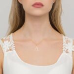 Pandantiv aur 14 K cu diamant 0.005 ct litera A 15x17 mm - Imagine 2