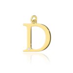 Pandantiv aur 14 K cu diamant 0.005 ct litera D 17x17 mm