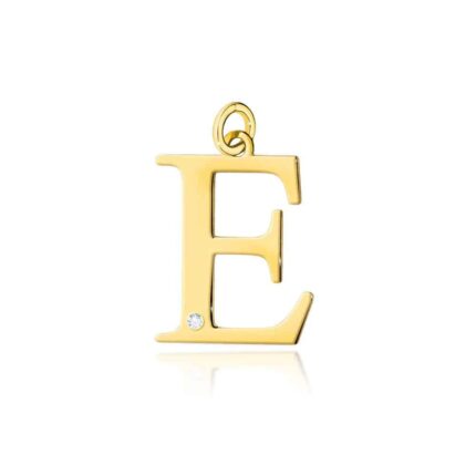 Pandantiv aur 14 K cu diamant 0.005 ct litera E 17x15 mm