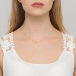 Pandantiv aur 14 K cu diamant 0.005 ct litera E 17x15 mm - Imagine 2