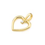 Pandantiv Inima Aur 14k cu Diamant 0.005 ct - Imagine 2