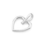 Pandantiv Inima Aur 14k cu Diamant 0.005 ct - Imagine 3