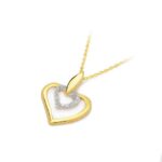 Pandantiv Inima Aur 14K cu Diamante 0.06 ct - Imagine 2