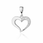 Pandantiv Inima Aur 14K cu Diamante 0.06 ct - Imagine 2