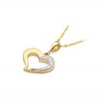 Pandantiv Inima Aur 14K cu Diamante 0.06 ct - Imagine 3