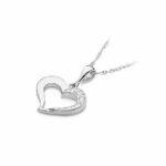 Pandantiv Inima Aur 14K cu Diamante 0.06 ct - Imagine 4