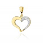 Pandantiv Inima Aur 14K cu Diamante 0.06 ct