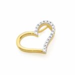 Pandantiv Inima Aur 14k cu Diamante 0.08 ct