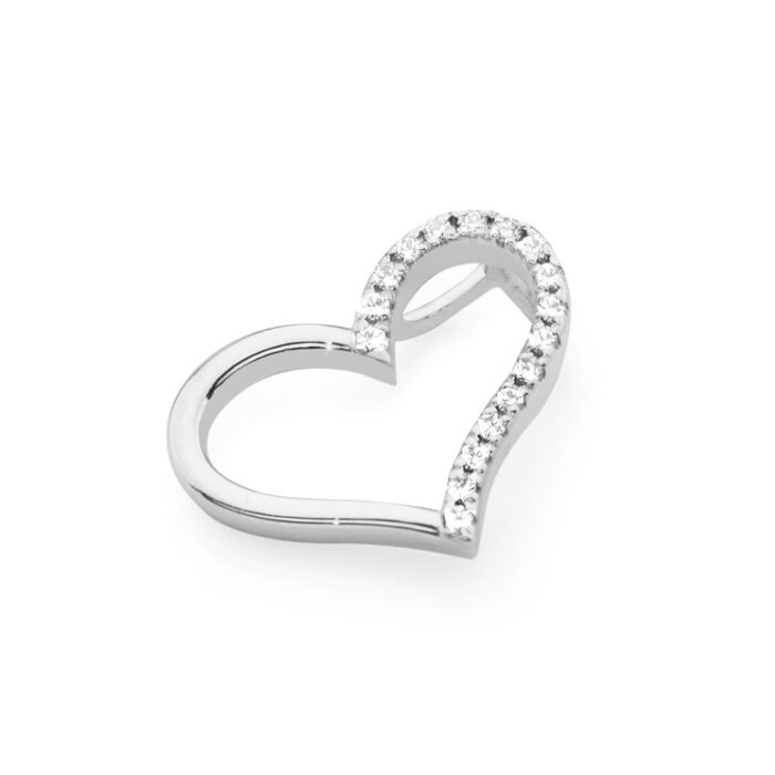 Pandantiv Inima Aur 14k cu Diamante 0.08 ct - Imagine 3
