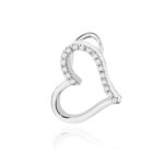 Pandantiv Inima Aur 14k cu Diamante 0.08 ct - Imagine 4