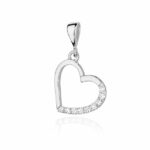 Pandantiv Inima Aur 14K cu Diamante 0.13 ct - Imagine 3