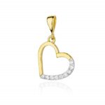 Pandantiv Inima Aur 14K cu Diamante 0.13 ct