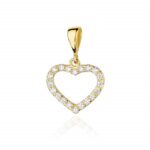 Pandantiv Inima Aur 14K cu Diamante 0.29 ct