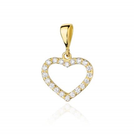 Pandantiv Inima Aur 14K cu Diamante 0.29 ct