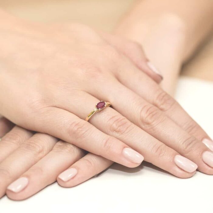 Inel Aur 14k cu Rubin 0.70 ct - Imagine 4