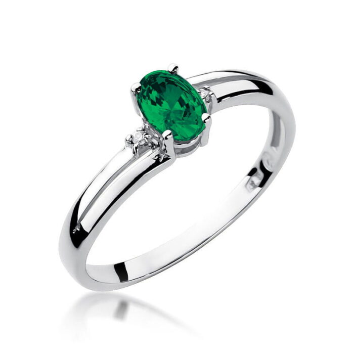 Inel Aur 14K cu Smarald 0.40 ct - Imagine 5